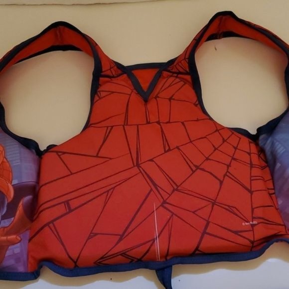 Spider Man Life Vest Swim Swimming Float Floatation Device Zip Up 2 T Toddler - Picture 3 of 7